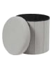 The Home Deco Kids Kruk met opbergruimte grijs - (H)38 x Ø 38 cm