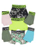 Vingino 7-delige set: boxershorts kaki/geel/lichtroze