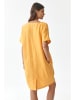 TATUUM Lniana sukienka w kolorze żółtym