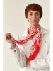 TATUUM Jedwabna chusta w kolorze czerwono-białym - 90 x 90 cm