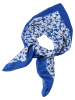 TATUUM Zijden doek wit/blauw - (L)90 x (B)90 cm