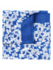 TATUUM Seiden-Tuch in Weiß/ Blau - (L)90 x (B)90 cm