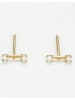 L instant d Or Gouden oorstekers "Brigitte" met edelstenen