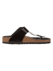 Birkenstock Leren teenslippers "Gizeh" zwart