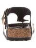 Birkenstock Leren teenslippers "Gizeh" zwart