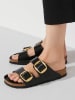 Birkenstock Leren slippers "Arizona" zwart