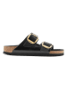 Birkenstock Leren slippers "Arizona" zwart