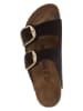 Birkenstock Leder-Pantoletten "Arizona Big Buckle" in Schwarz