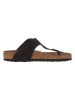 Birkenstock Skórzane japonki "Gizeh" w kolorze czarnym
