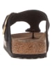 Birkenstock Skórzane japonki "Gizeh" w kolorze czarnym