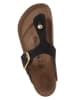 Birkenstock Skórzane japonki "Gizeh" w kolorze czarnym