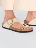 Birkenstock Skórzane japonki "Gizeh" w kolorze kremowym