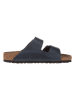 Birkenstock Skórzane klapki "Arizona LEO" w kolorze granatowym