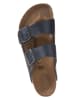 Birkenstock Leren slippers "Arizona" donkerblauw - wijdte N