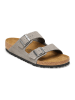 Birkenstock Leren slippers "Arizona" grijs - wijdte N