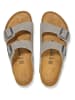 Birkenstock Leren slippers "Arizona" grijs - wijdte N