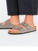 Birkenstock Leren slippers "Arizona" grijs - wijdte N