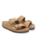 Birkenstock Leren slippers "Arizona" beige