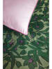 Oilily Satin-Bettwäsche-Set "Sketchy Flower" in Grün/ Rosa
