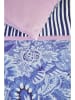 Oilily Satin-Bettwäsche-Set "Florence" in Blau/ Rosa