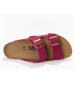 Sunbay Skórzane klapki "Trefle" w kolorze różowym