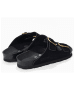 Sunbay Leren slippers "Trefle" zwart