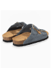 Sunbay Leren slippers "Trefle" grijs