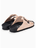 Sunbay Leren slippers "Trefle" beige