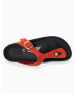 Sunbay Leren teenslippers "Camelia" rood