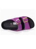Sunbay Leren slippers "Trefle" paars