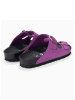 Sunbay Leren slippers "Trefle" paars