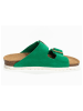 Sunbay Skórzane klapki "Trefle" w kolorze zielonym