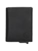 HIDE & STITCHES Leder-Geldbörse in Schwarz - (B)18 x (H)11 x (T)5 cm