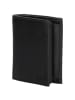 HIDE & STITCHES Leder-Geldbörse in Schwarz - (B)18 x (H)11 x (T)5 cm