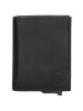 HIDE & STITCHES Leder-Geldbörse in Schwarz - (B)18 x (H)11 x (T)5 cm