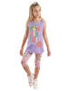 Denokids 2-delige outfit "Wonderful Cat" paars/meerkleurig