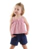 Denokids 2-delige thermo-outfit "Frilled Muslin" lichtroze/donkerblauw