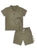 Denokids 2-delige outfit "Dino Muslin" kaki