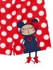 Denokids Sukienka "Cute Dots Poplin" w kolorze czerwonym