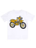 Denokids 2-delige outfit "Motocycle" wit/grijs/geel