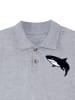 Denokids 2-delige outfit "Shark Embroideried" grijs/donkerblauw