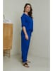 Curvy Lady 2-delige outfit blauw