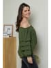 Curvy Lady Bluse in Khaki