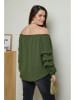 Curvy Lady Bluse in Khaki