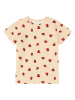 THE STRIPED CAT Shirt in Beige/ Rot