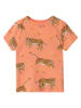 THE STRIPED CAT Shirt in Orange/ Hellbraun