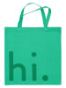 Design Letters Shopper "hi." in Grün - (B)42 x (H)44 cm