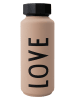 Design Letters Butelka termiczna "Love" w kolorze beżowym - 500 ml