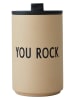 Design Letters Thermobecher "You Rock" in Beige - 350 ml