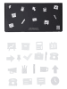 Design Letters Symbole "Office Icons" w kolorze białym do tablicy